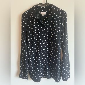 Merona Polka Dot Top Large